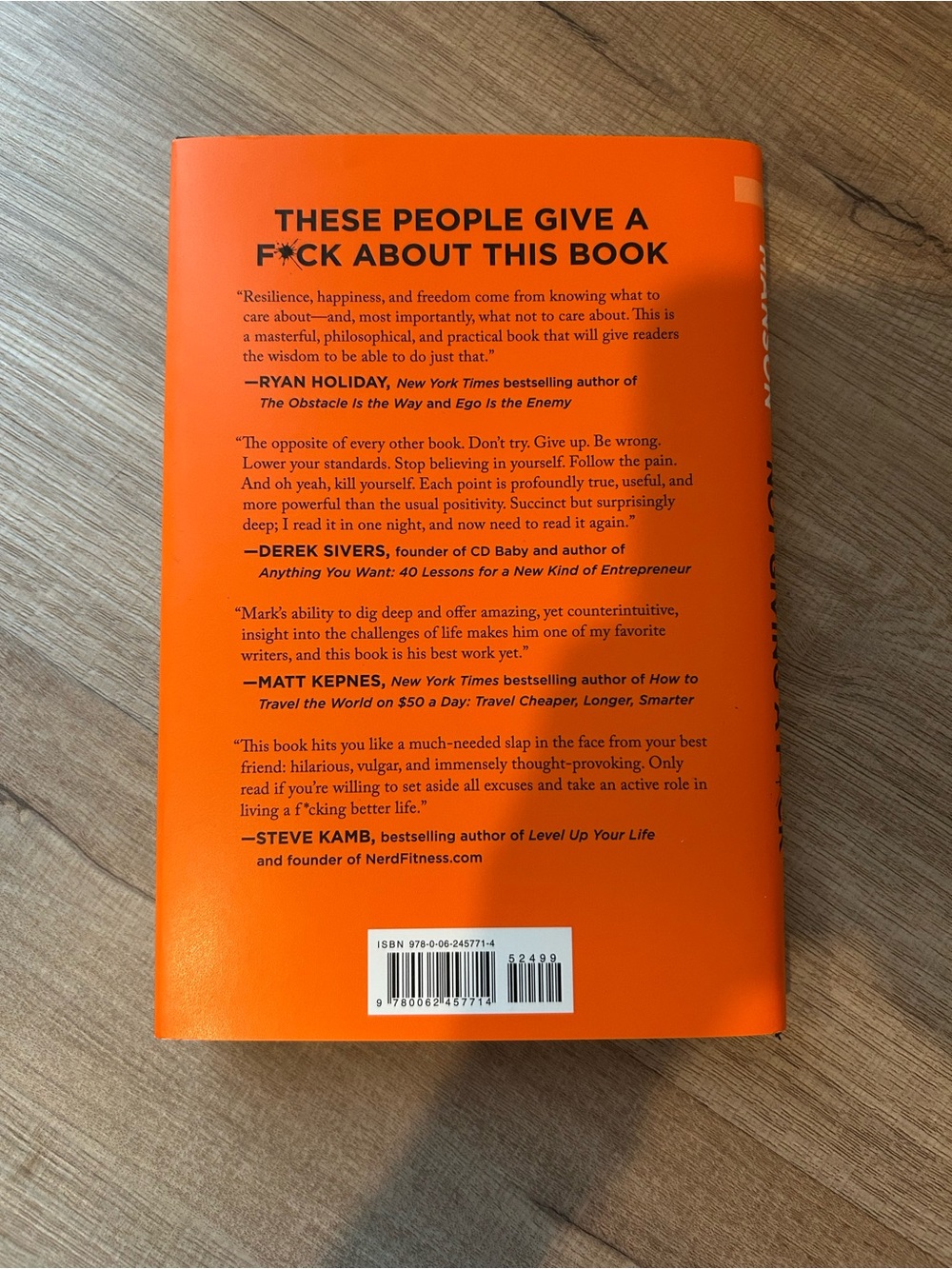 The Subtle Art of Not Giving A F*ck by Mark Manson Hardcover - Picture 2 of 2
